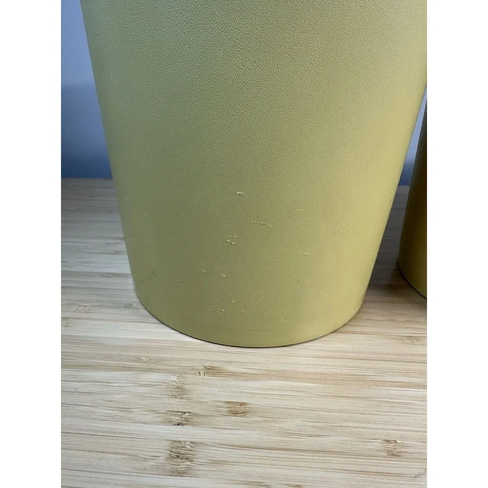 Vtg TUPPERWARE Harvest Gold Sunburst Servalier Canister Nesting 3 MCM Retro 70s